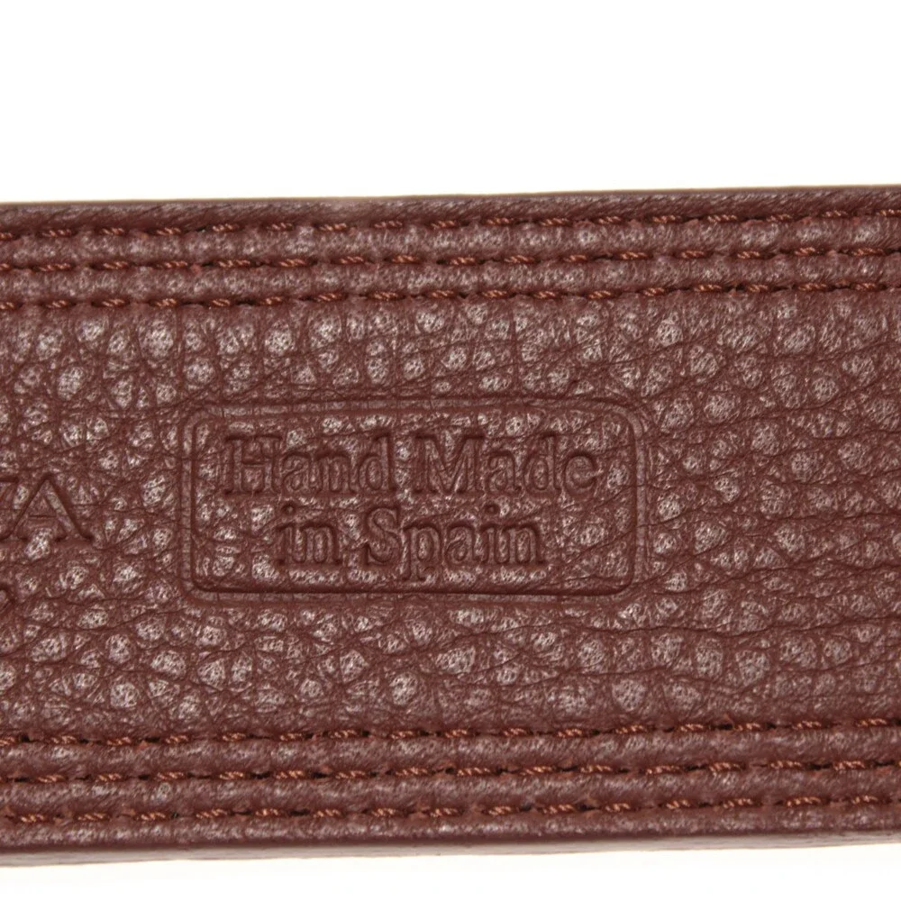 Leyva NWT Classic Belt Size 90 (US 34) in Brown Leather Made in Spain
